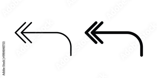 Reply icon UI vector. Vector icon set.