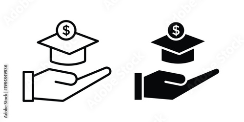 Scholarship fund icon UI vector. Vector icon set.
