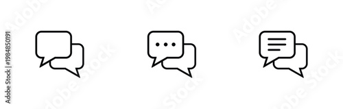 Chat speech bubble, Social media message. Vector illustration