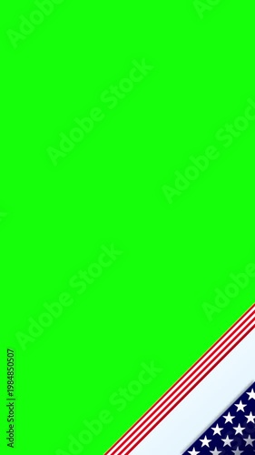 USA Lower thirds vertical social media banner with tracking and luma matte