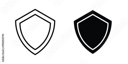 Shield icon UI vector. Vector icon set.