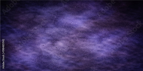 A dark blue grunge background with a vintage paper texture and stormy clouds creates a moody artistic design for a wall or backdrop