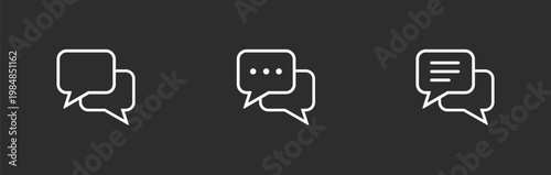 Chat speech bubble, Social media message. Vector illustration