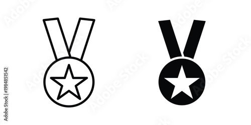 Sports medal icon UI vector. Vector icon set.