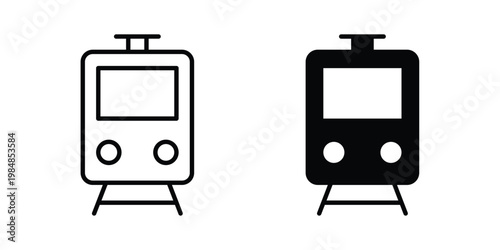 Train icon UI vector. Vector icon set.