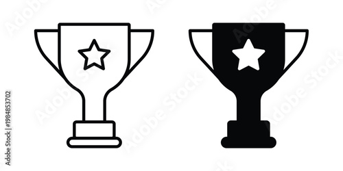Trophy icon UI vector. Vector icon set.
