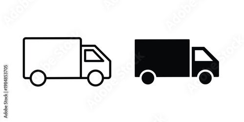 Truck icon UI vector. Vector icon set.