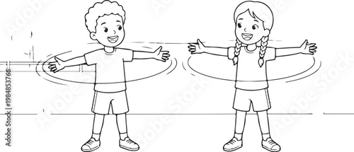 Kids excercise coloring page for kids and adults