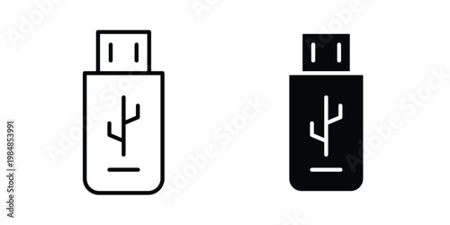 Usb icon UI vector. Vector icon set.
