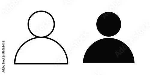 User icon UI vector. Vector icon set.