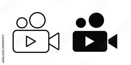 Video icon UI vector. Vector icon set.