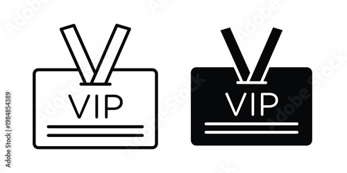VIP pass icon UI vector. Vector icon set.