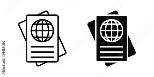 Visa icon UI vector. Vector icon set.