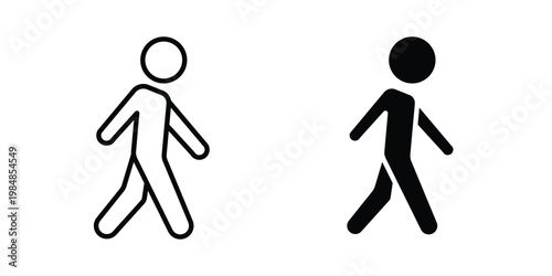 Walking icon UI vector. Vector icon set.