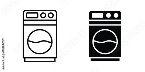 Washing machine icon UI vector. Vector icon set.