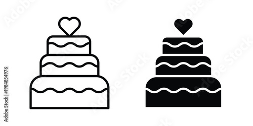 Wedding cake icon UI vector. Vector icon set.