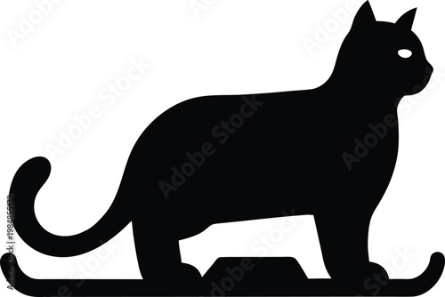 Photos Snowcat silhouette vector art illustration and minimal black and white design