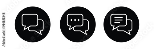 Chat speech bubble, Social media message. Vector illustration