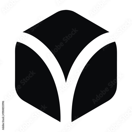 Minimalist Verified badge silhouette. isolated on White Background