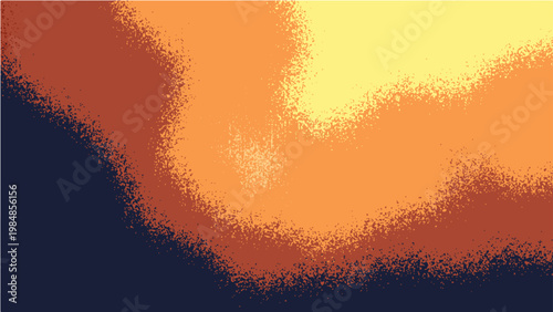 Vector Abstract sunset with fiery gradient illuminates the skies with ethereal luminosity and rich blend and gradient evokes emotions, twilight and sun