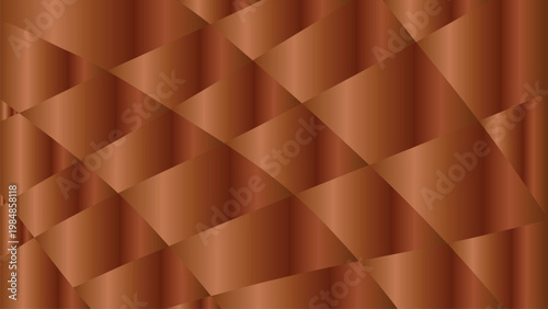 Abstract Copper Geometric Background with Metallic Gradient Polygonal Shapes, Art & Illustration