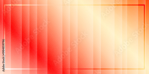 Abstract Red and Orange Gradient Background Featuring Dynamic Vertical Linear Grooves and Sophisticated Glowing Textures with a Minimalist Rectangular Border Frame for Modern Corporate Headers