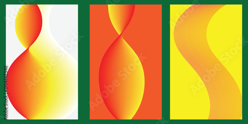 Abstract Gradient Wave Collection – Futuristic Vibrant Flow Shapes for Modern Poster Design, Creative Vector Background Set