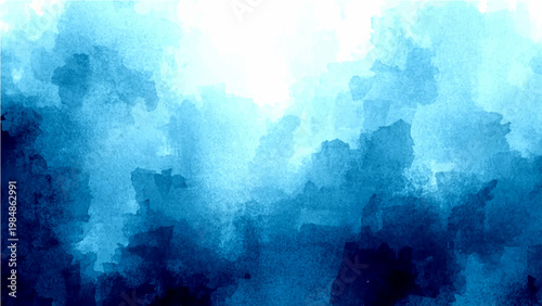 Abstract blue watercolor backdrop paint brush stroke and artistic splash effect ethereal watercolor texture dreamy artistic blend and tranquil atmospheric design.