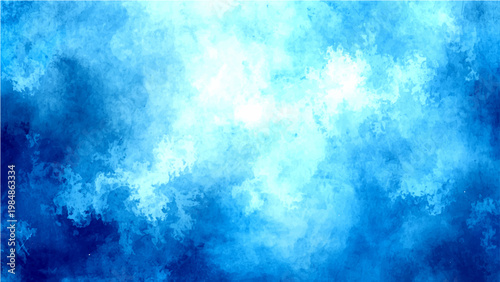Abstract blue watercolor texture evoking dreamy ethereal ambiance and soft artistic backdrop of water color cloud and serene watercolor artwork.