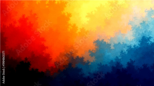 Abstract fractal gradient artwork vibrant color dynamic composition modern design element artistic style visual harmony infinite pattern creative shape digital art.