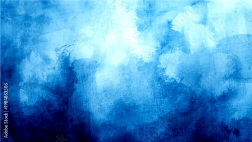 Abstract blue watercolor painting serene artistic background cool texture tranquil ambiance ethereal gradient artistic aesthetic modern design elegant art.