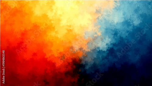 Abstract dynamic color splash and expressive blend vibrant tones and modern art style and artistic texture and bold composition and fluid design.