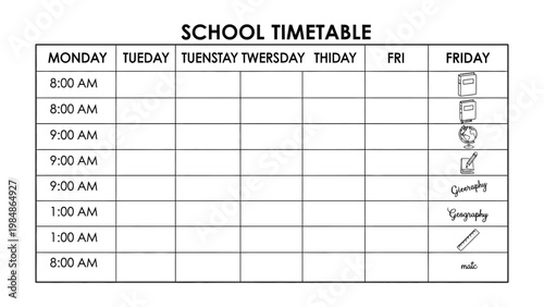 School Timetable Schedule 