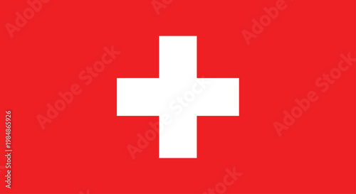Swiss flag with white cross on red background symbolizing national pride and identity  Swiss Confederation flag  national symbol
