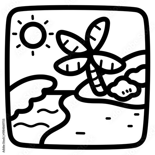 beach illustration