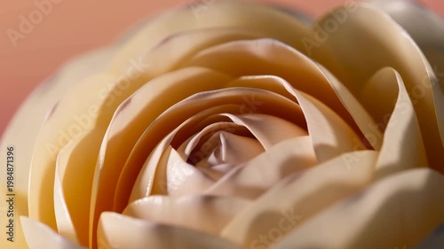 Explore the detailed petals and pollen of a flower in extreme macro with soft natural light and shallow depth of field for an abstract background