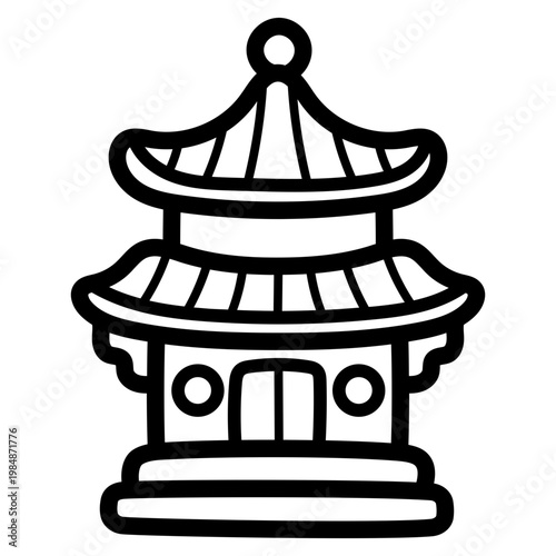 Tableau sur toile temple illustration