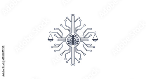 Artificial Intelligence and Legal System Concept - Digital Justice