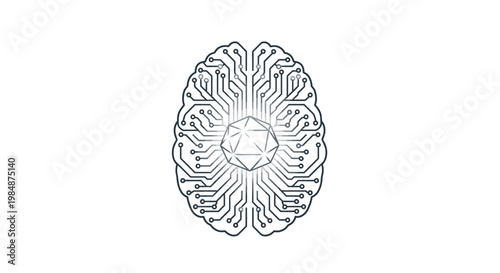 Artificial Intelligence Brain Circuitry Concept