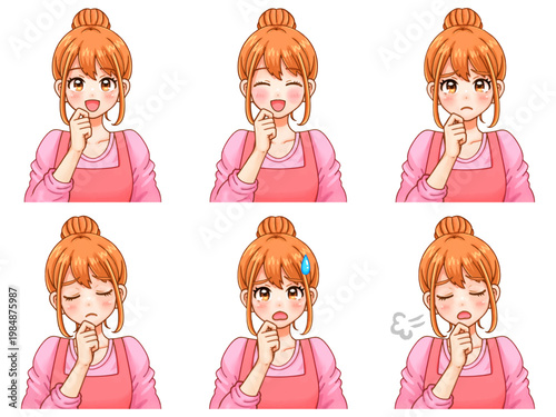 困る主婦のアニメ系イラスト素材セット