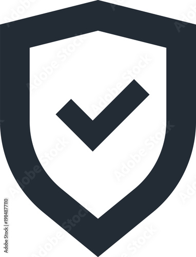 A black and white vector illustration of a heraldic shield featuring a fierce, stylized eagle with spread wings. A classic emblem of protection, strength, and power.