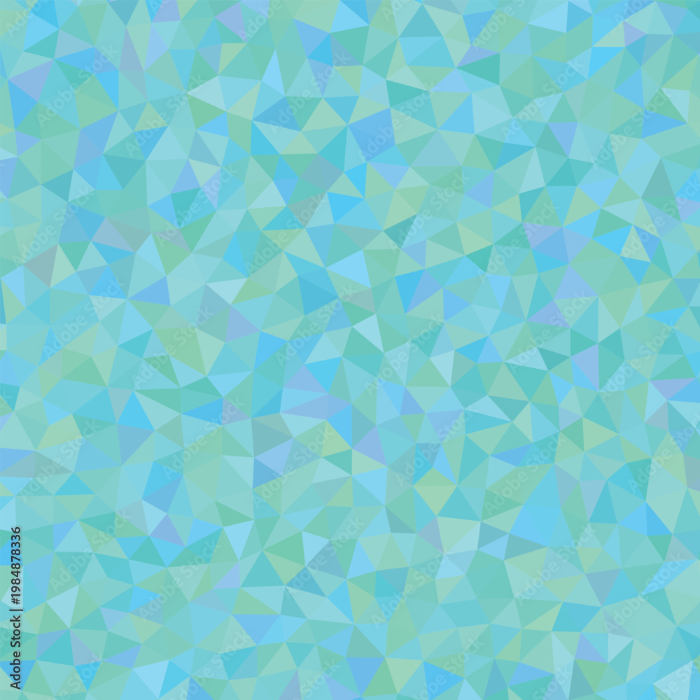Obraz premium Geometric, Mosaic, Blue Green Background, Abstract Pattern, Vector Design Element