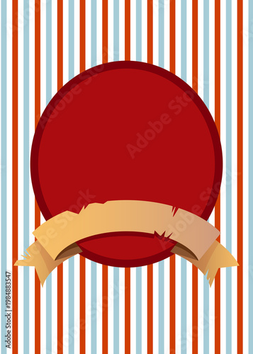 Circus stripes blank frame birthday postcard