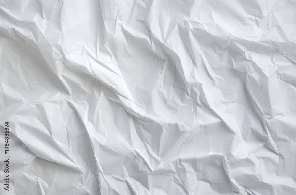 Fototapeta premium Processed collage of crumpled white paper sheet texture. Background for banner, backdrop or texture.
