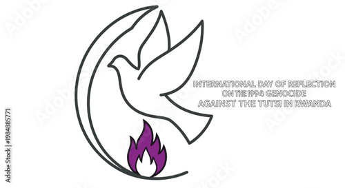 Symbol of peace and remembrance for the 1994 genocide against the tutsi in rwanda