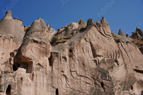 Rock Formations in Zelve Valley, Nevsehir, Turkiye