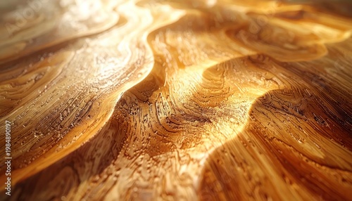 Abstract Golden Sand Dunes Rippled Texture Close Up.