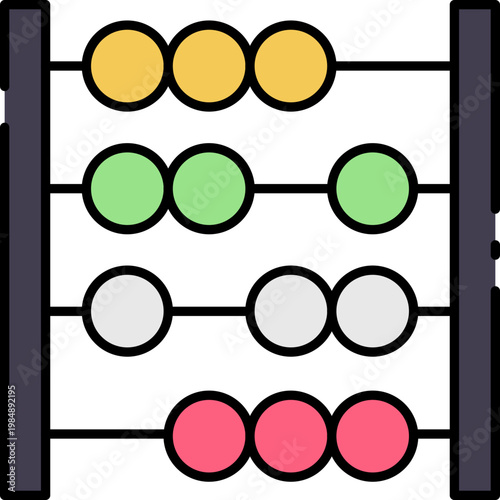 Abacus calculation beads for education and mathematics, a tool for counting and learning arithmetic concepts
