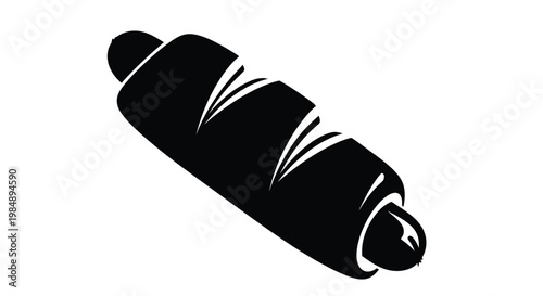 Croissant pastry illustration isolated on white background for baking concept