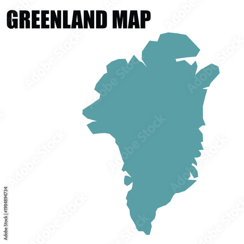 Greenland map vector illustration